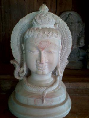 Pink Stone Lord Shiva Head Services in Bhubaneswar Orissa India